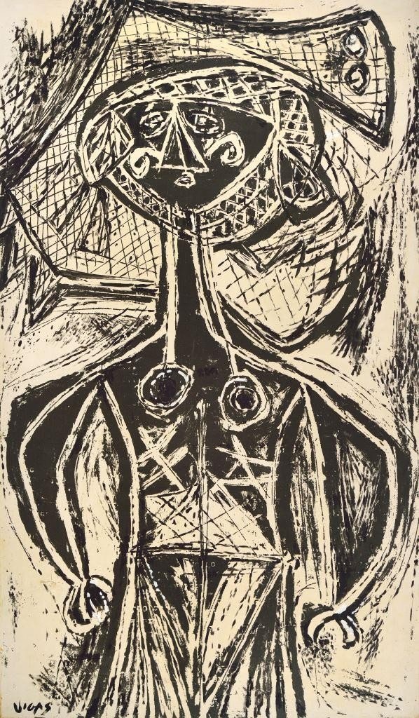 Bruja 1976 Impresión fotográfica sobre tela intervenida por el artista c