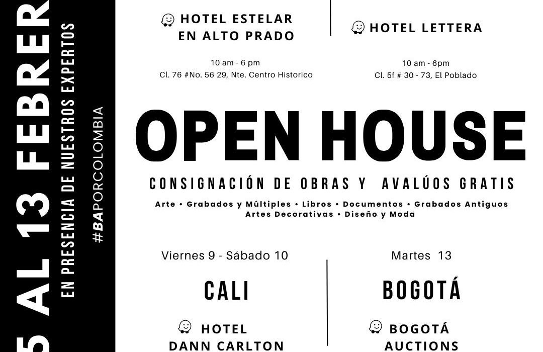OPEN HOUSE – Bogotá Auctions por Colombia