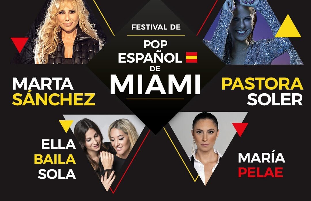 «¡Éxito Asegurado! Festival de Pop Español en Miami con Marta Sánchez, Pastora Soler Ella Baila Sola y María Pelae, el 19 de abril en el James L. Knight Center»