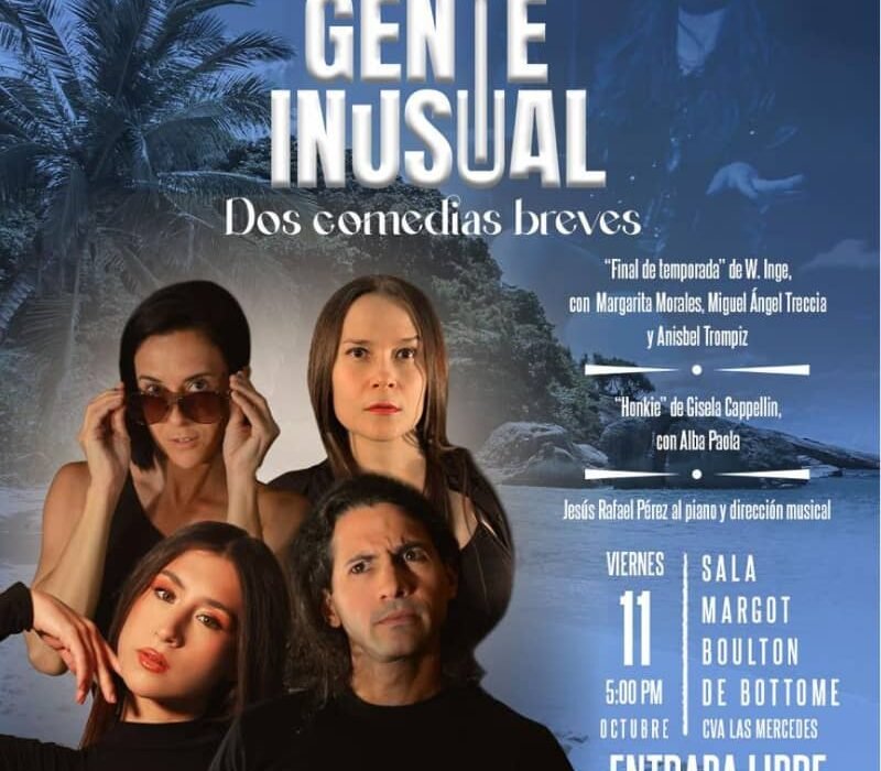 ¡No te pierdas “Gente Inusual. Dos Comedias Breves” en el CVA Las Mercedes!