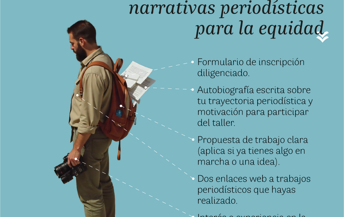 Últimos días para postular al taller ‘Brechas y oportunidades: narrativas periodísticas para la equidad’