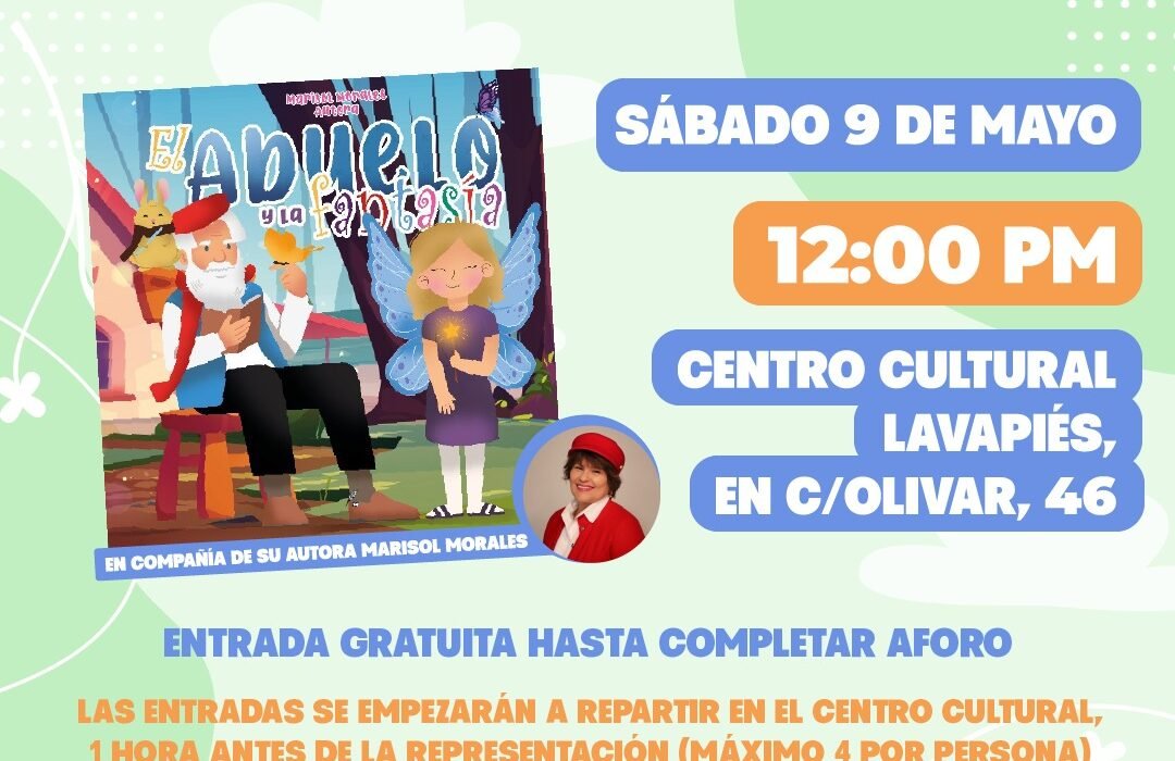 Madrid celebra la literatura infantil: Marisol Morales presenta El abuelo y la fantasía en Lavapiés