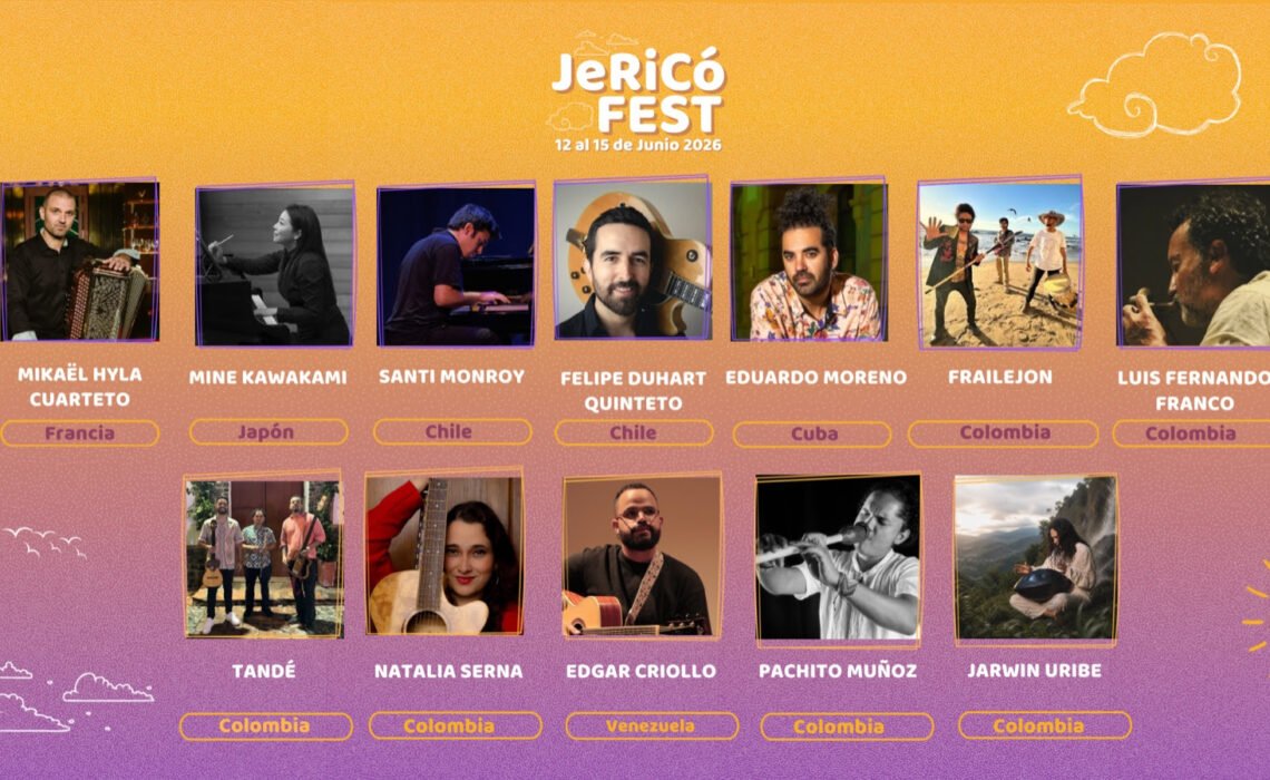 Jericó Fest revela el talento que dará vida a su primera edición: un encuentro musical sin fronteras en el corazón del suroeste antioqueño.