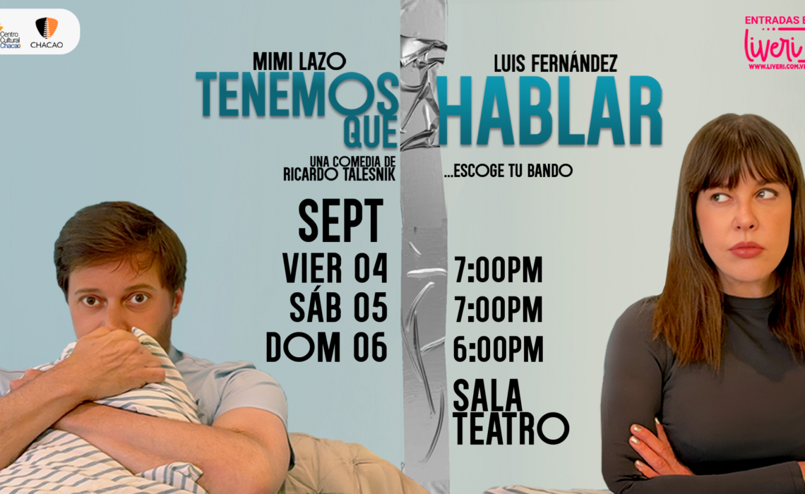 AGENDA SEMANAL DEL CENTRO CULTURAL CHACAO DESDE EL VIERNES 04 HASTA EL DOMINGO 06 DE SEPTIEMBRE DE 2026